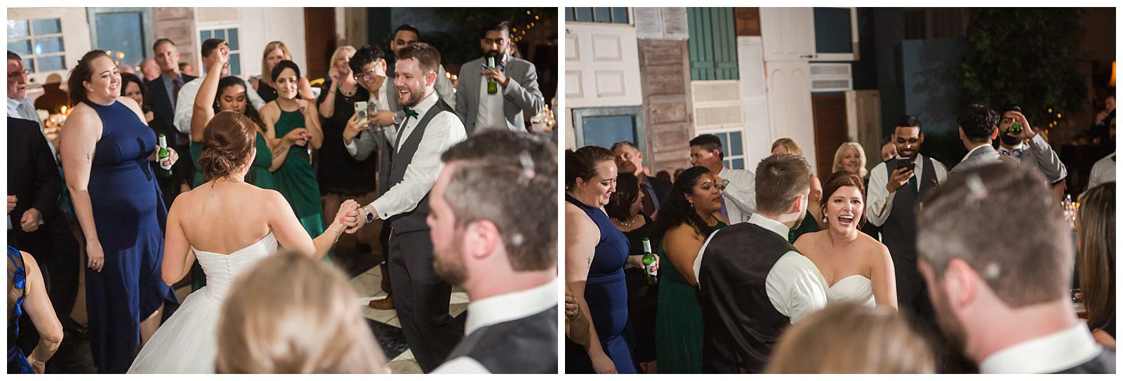 guests dancing at sohosouth wedding reception in savannah